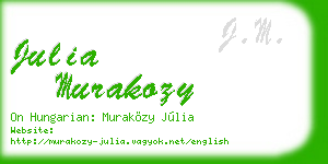julia murakozy business card