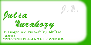 julia murakozy business card